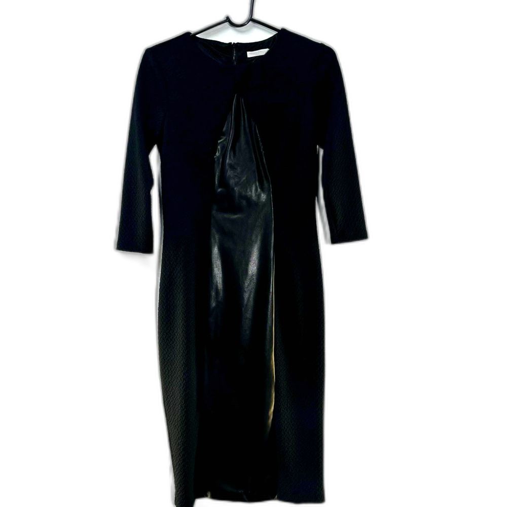 New York & Company Jacquard Faux Leather Dress XS